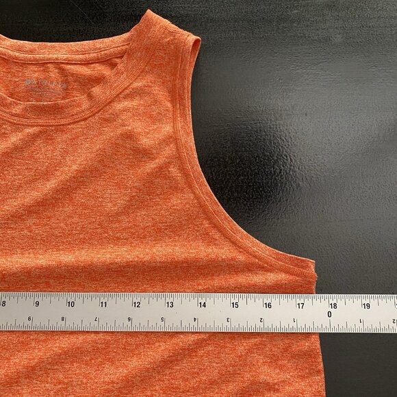 Athleta Uptempo Tank S Athletic Workout Top Loose Relaxed Fit Heather Orange - Picture 9 of 10